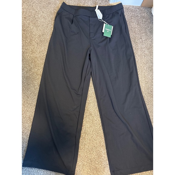 HALARA Pants - Halara Wide Leg Trousers Women XL Black New Pleated High Waist Workleisure
